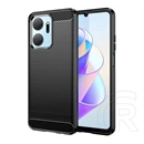 Gigapack szilikon telefonvédő (ütésállóság, légpárnás sarok, szálcsiszolt, karbon minta, fekete)
