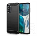 Gigapack szilikon telefonvédő (ütésállóság, légpárnás sarok, szálcsiszolt, karbon minta, fekete)