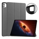 Gigapack tok álló (PU bőr hatású, aktív flip, oldalra nyíló, trifold, asztali tartó, mikroszálas bélés, sötétszürke)