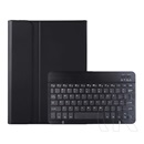 Gigapack tok álló (bőr hatású, flip, bluetooth billentyűzet, asztali tartó, QWERTY, angol nyelvű, ceruzatartó, fekete)