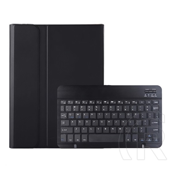 Gigapack tok álló (bőr hatású, flip, bluetooth billentyűzet, asztali tartó, QWERTY, angol nyelvű, ceruzatartó, fekete)