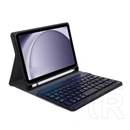 Gigapack tok álló (bőr hatású, flip, bluetooth billentyűzet, asztali tartó, QWERTY, angol nyelvű, ceruzatartó, fekete)