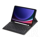 Gigapack tok álló (bőrhatású, asztali tartó, bluetooth billentyűzet, QWERTY angol, ceruzatartó, fekete)