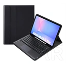 Gigapack tok álló (flip, asztali tartó, Bluetooth billentyűzettel, QWERTY angol, bőr hatású, fekete)