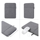 Gigapack tok álló, textil (univerzális, ütésálló belső réteg, cipzáras, vízálló, 8" méret) világosszürke