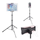 Gigapack tripod állvány (állítható, 360°-ban forgatható, 42-150cm magasságban, univerzális, 4-12") fekete