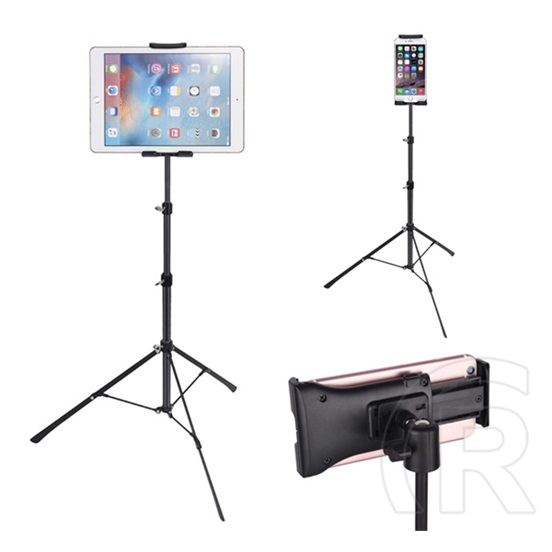 Gigapack tripod állvány (állítható, 360°-ban forgatható, 42-150cm magasságban, univerzális, 4-12") fekete
