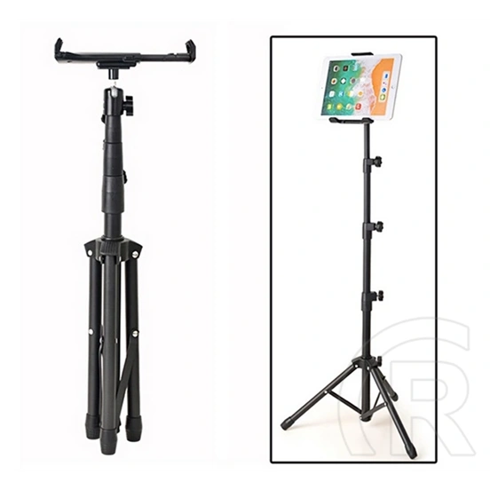 Gigapack tripod állvány (állítható, 360°-ban forgatható, 42-150cm magasságban, univerzális, 4-12") fekete