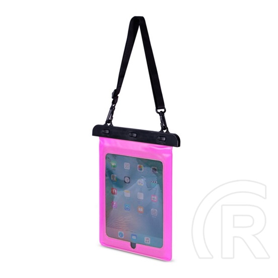 Gigapack vízhatlan / vízálló tok tablet (univerzális, nyakba akasztható, 280 x 210 méret) rózsaszín