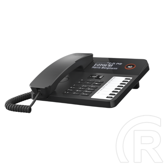 Gigaset Desk 600 telefon (vezetékes, analóg, 3 soros LCD kijelző, kihangosító, RJ9, falra szerelhető, fekete)