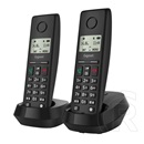 Gigaset Gigaset pure 200 duo telefon készülék (vezeték nélküli, 1 bázis, 2 kézibeszélő, dect) fekete