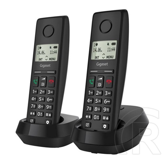 Gigaset Gigaset pure 200 duo telefon készülék (vezeték nélküli, 1 bázis, 2 kézibeszélő, dect) fekete