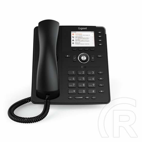 Gigaset P710 IP PRO VoIP 6 vonalas asztali telefon (2,8" TFT kijelző, 320x240, 2xRJ-45, PoE, fekete)