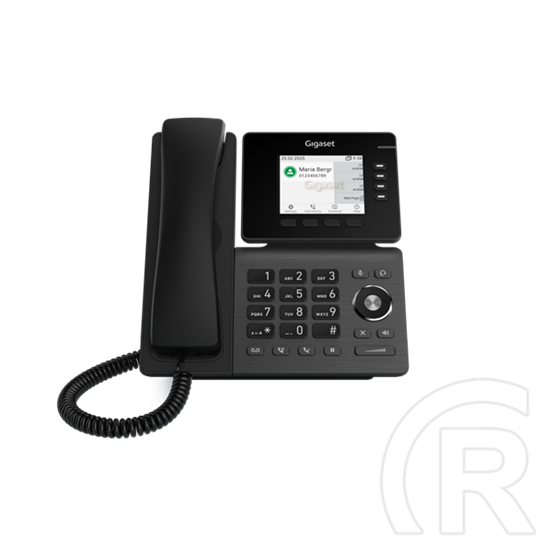 Gigaset P810B IP PRO VoIP asztali telefon (3,36" színes TFT kijelző, 2xRJ-45, PoE, Bluetooth, 12 SIP, HD hang, fekete)