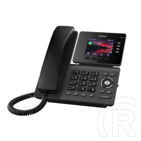 Gigaset P810B IP PRO VoIP asztali telefon (3,36" színes TFT kijelző, 2xRJ-45, PoE, Bluetooth, 12 SIP, HD hang, fekete)
