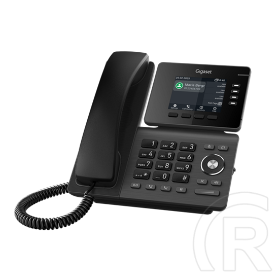 Gigaset P810B IP PRO VoIP asztali telefon (3,36" színes TFT kijelző, 2xRJ-45, PoE, Bluetooth, 12 SIP, HD hang, fekete)