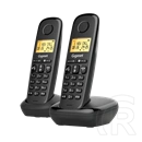 Gigaset basic 100 duo telefon készülék (vezeték nélküli, 1 bázis, 2 kézibeszélő, dect) fekete