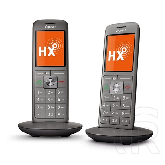 Gigaset cl660hx duo telefon készülék (vezeték nélküli, 1 bázis, 2 kézibeszélő, dect) sötétszürke