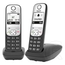 Gigaset telefon készülék, dect / hordozható siemens Gigaset a690 duo (1 bázis, 2 kézibeszélő) fekete