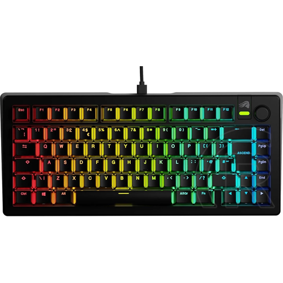 Glorious GMMK 3 75% Prebuilt RGB mechanikus gamer billentyűzet (UK, fekete)