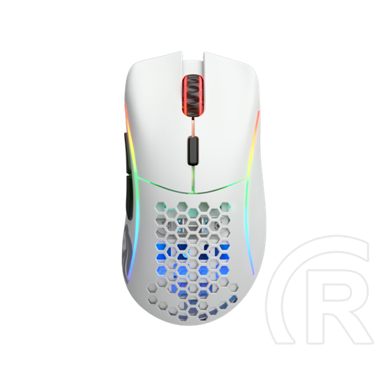 Glorious PC Gaming Race Model D RGB cordless optikai egér (USB, fehér)