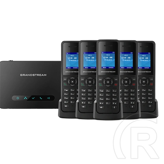 Grandstream DP750 VoIP DECT bázisállomás (10 SIP, 5 regisztrálható kézibeszélő, 10/100 Mbps, 5 LED kijelző, 3 résztvevős