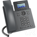 Grandstream GRP2601 VoIP 2 vonalas telefon (színes LCD kijelző, 2x10/100 Mbps port, PoE, RJ9 headset)