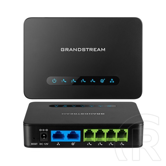 Grandstream HT814 analóg telefon adapter (4 FXS, 2x 10/100/1000M Ethernet)