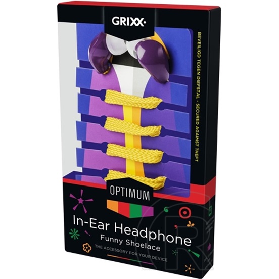 Grixx Optimum In-Ear cipőfűző fülhallgató (sárga)