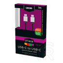 Grixx Optimum USB 3.1 kábel (C dugó / C dugó, 1 m, fekete)