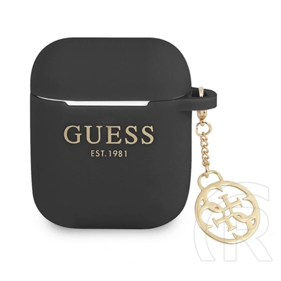 Guess Charms szilikon tok Apple AirPods / AirPods 2 (telefondísz, prémium minőség, fekete)