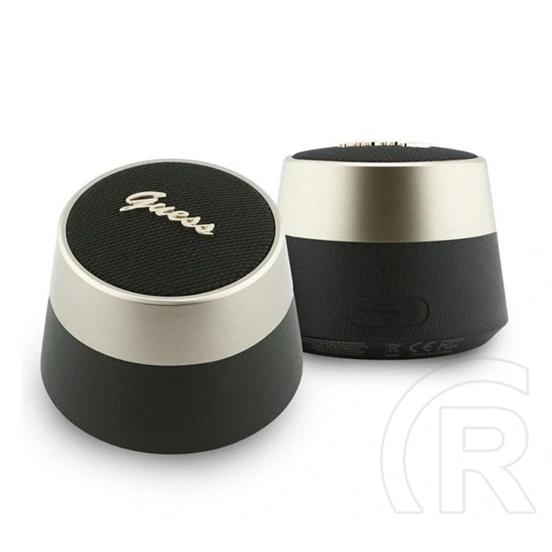 Guess script metal logo bluetooth hordozható hangszóró (v6.0, 5w, fekete)