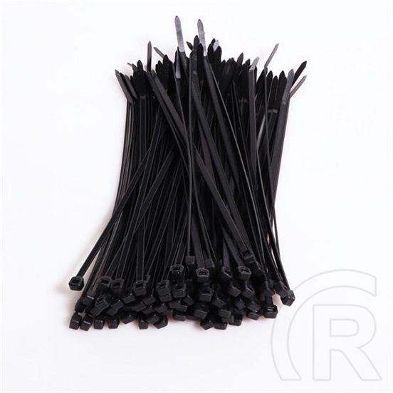 Gyorskötöző, kábelkötegelő (300x3,6mm, 100 db, fekete)
