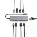 HAMA 00200142 USB hub (4x USB 3.1, 2x HDMI, Gigabit LAN, USB-C PD, MST, 4K, alumínium)
