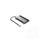 HAMA 00200143 USB hub (3x USB 3.1, 2x USB-C, HDMI 4K, Gigabit LAN, PD, alumínium ház)