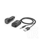 HAMA 14167 Bluetooth kihangosító (AUX-in, Bluetooth 5.1, beépített mikrofon, 1 m kábel, 12 V USB-töltő, fekete)