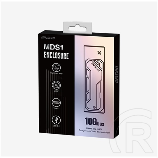 HIKSEMI Külső Ház M.2 SSD NVMe & SATA Alumínium ház, USB 3.2/Type-C (10Gbps), Sötét Szürke