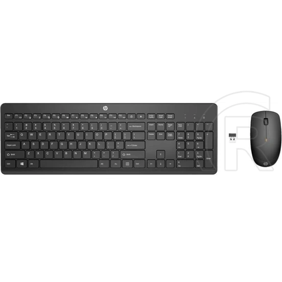 HP 235 vezeték nélküli billentyűzet és optikai egér (HU, vezeték nélküli, 2,4 GHz, 1600 DPI, fekete)