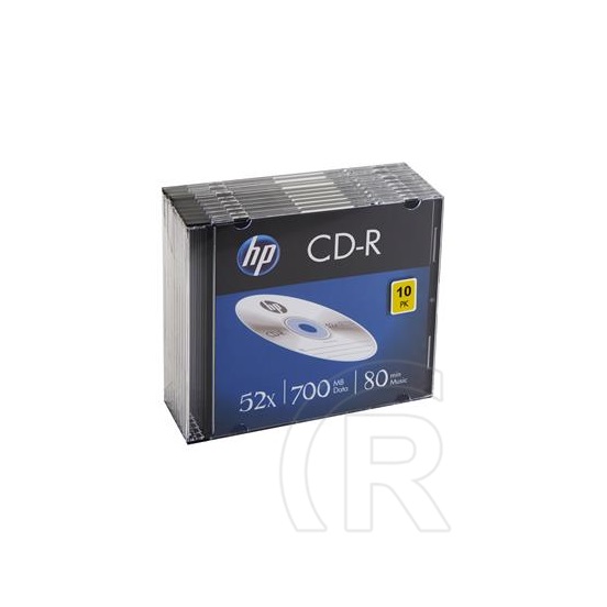 HP CD-R lemez 52x, slim x10