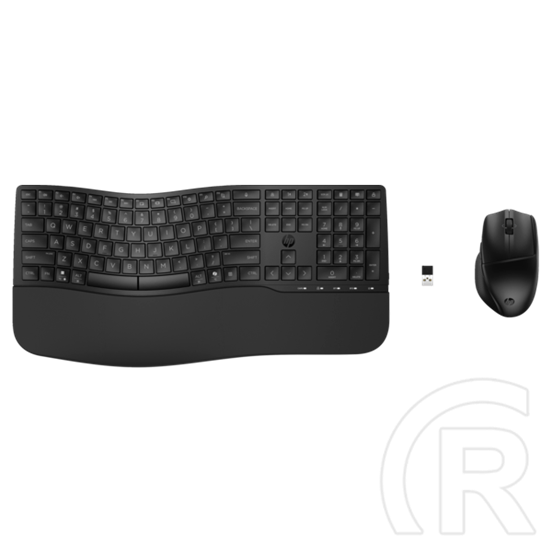 HP Comfort 680 vezeték nélküli billentyűzet és egér (HU, 2,4 GHz, Bluetooth, programozható, fekete)