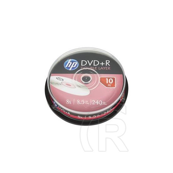 HP DVD+R lemez 8x, Cakebox, Double Layer x10