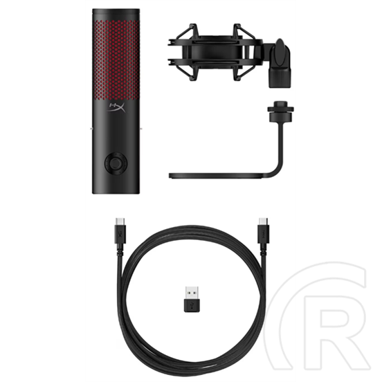 HP HyperX QuadCast 2 vezetékes mikrofon USB (fekete-piros)