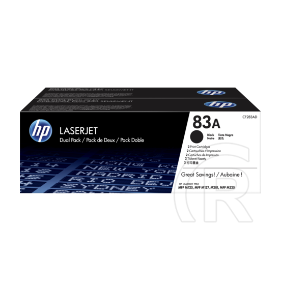 HP toner No. 83A dupla csomag (fekete)