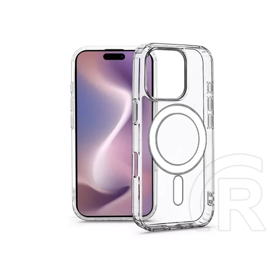 Haffner Anti Shock MagSafe szilikon tok (Apple iPhone 16 Pro, átlátszó)