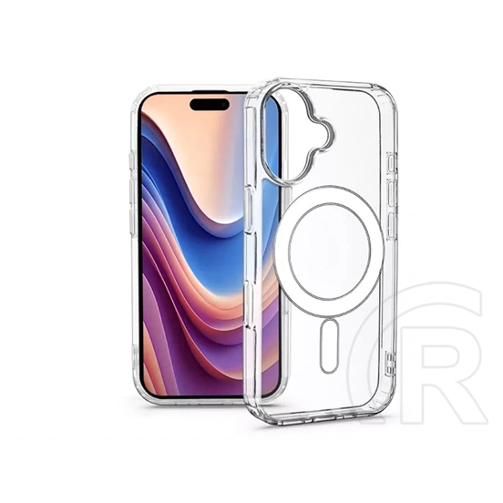 Haffner Anti Shock MagSafe szilikon tok (Apple iPhone 16+, átlátszó)