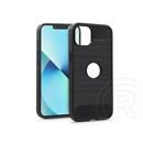 Haffner Carbon Logo szilikon tok (Apple iPhone 13, fekete)