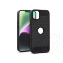 Haffner Carbon Logo szilikon tok (Apple iPhone 14, Plus, fekete)