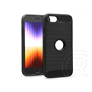 Haffner Carbon Logo szilikon tok (Apple iPhone SE 2020/SE 2022, fekete)