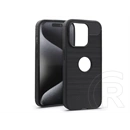 Haffner Carbon szilikon tok (Apple iPhone 15 Pro, fekete)