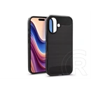 Haffner Carbon szilikon tok (Apple iPhone 16+, fekete)